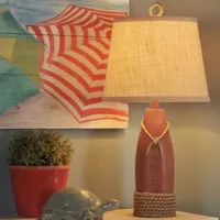 Stylecraft 13 W Nantucket Red Table Lamp