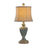 Stylecraft Cameron Distressed Ocean Blue Table Lamp