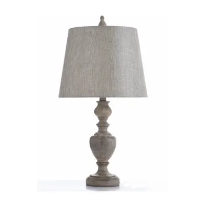 Stylecraft 13 W Gray & Cream Table Lamp