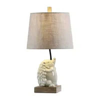 Stylecraft 12 W White & Gray Table Lamp