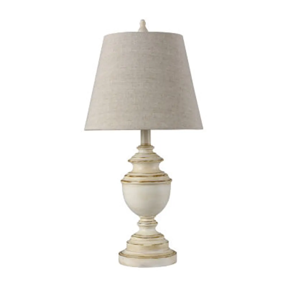 Stylecraft 12 W Distressed Cream Table Lamp