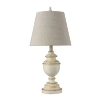 Stylecraft 12 W Distressed Cream Table Lamp