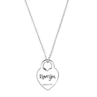 Footnotes Mom Sterling Silver 16 Inch Heart Pendant Necklace