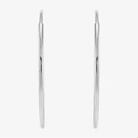 14K White Gold 16mm Hoop Earrings