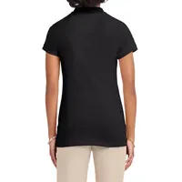 IZOD Juniors Womens Short Sleeve Polo Shirt