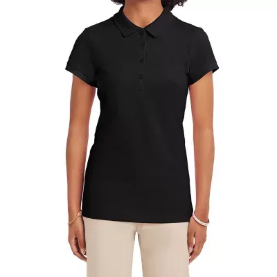 IZOD Juniors Womens Short Sleeve Polo Shirt