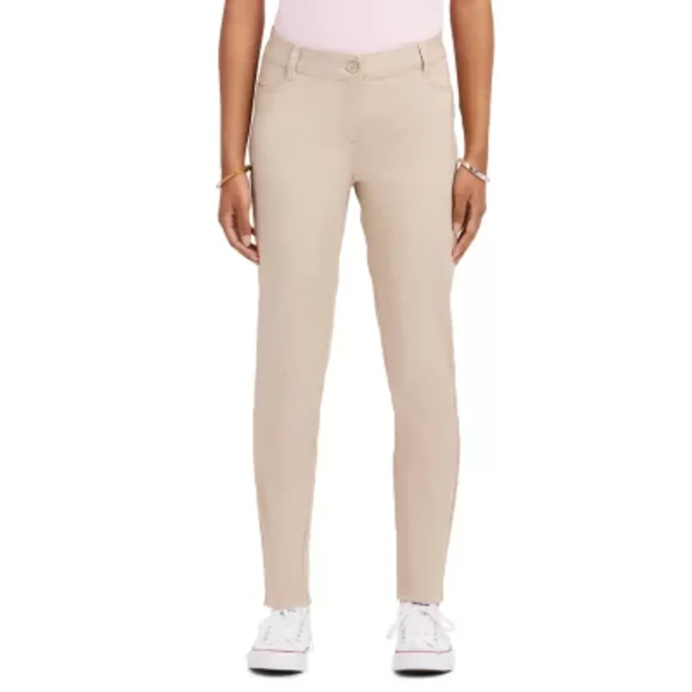 IZOD Womens Mid Rise Slim Pant-Juniors