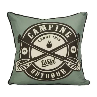 Your Lifestyle By Donna Sharp Forest Weave Camping Square Throw Pillow