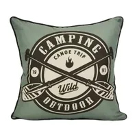 Your Lifestyle By Donna Sharp Forest Weave Camping Square Throw Pillow