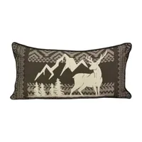 Your Lifestyle By Donna Sharp Forest Weave Deer Rectangular Throw Pillow