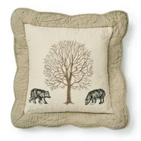 Donna Sharp Bear Creek Cotton Square Throw Pillow