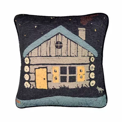 Donna Sharp Moonlit Cabin Cotton Square Throw Pillow
