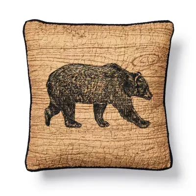 Donna Sharp Oakland Cotton Bear Square Throw Pillows