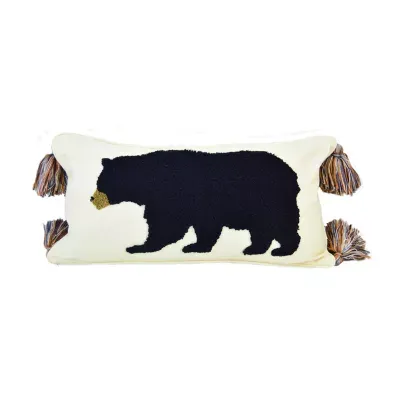 Donna Sharp Bear Tassels Rectangular Throw Pillow