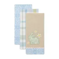 Design Imports Asst Garden Bunny 3-pc. Towels + Dish Cloths