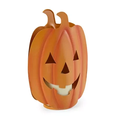 Hope & Wonder Metal Led Pumpkin Halloween Tabletop Decor