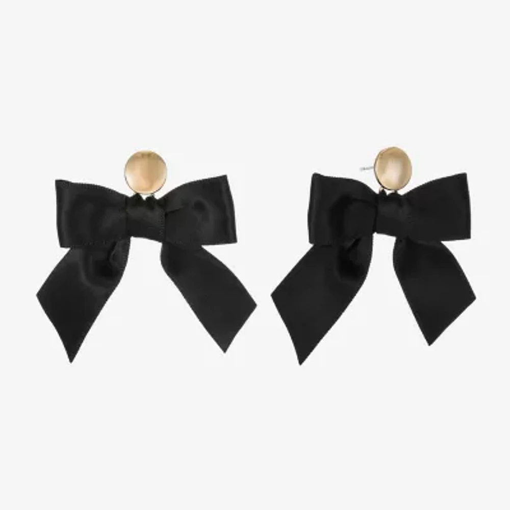 Bijoux Bar Gold Tone Bow Drop Earrings