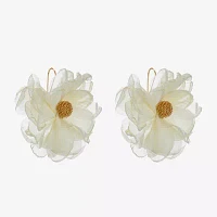 Bijoux Bar Gold Tone Flower Drop Earrings