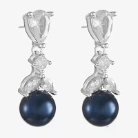 Monet Jewelry Timeless Womens Simulated Pearl Round Hypoallergenic Drop Earrings