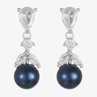 Monet Jewelry Timeless Womens Simulated Pearl Round Hypoallergenic Drop Earrings