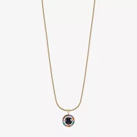 Monet Jewelry Womens Glass Zinc Round Pendant Necklaces