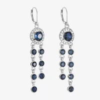 Monet Jewelry Glass Round Chandelier Earrings