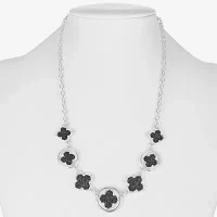 Monet Jewelry 17 Inch Cable Clover Collar Necklace