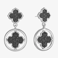 Monet Jewelry Double Clover Drop Earrings