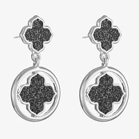 Monet Jewelry Double Clover Drop Earrings