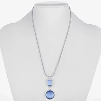 Liz Claiborne 17 Inch Snake Oval Pendant Necklace