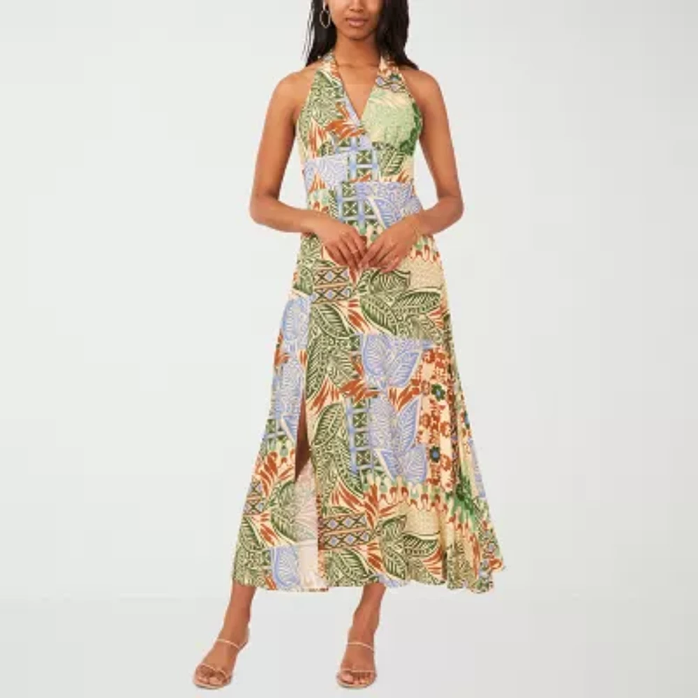 MSK Womens Sleeveless Floral Maxi Dress