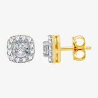 Ever Star (G / SI1-SI2) 3/8 CT. T.W. Lab Grown White Diamond 10K Gold 7mm Cushion Stud Earrings