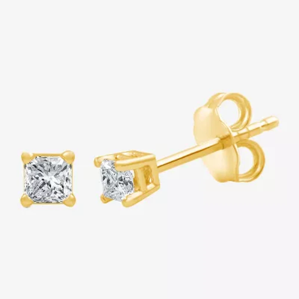 Deluxe Collection 1/4 CT.T.W. Natural Diamond 14K Gold 3.4mm Stud Earrings