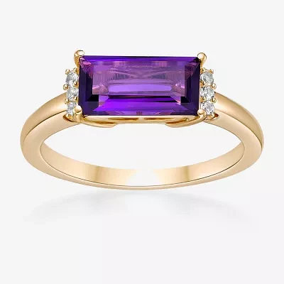 Womens Genuine Semi Precious Stone18K Gold Over Silver Cocktail Ring