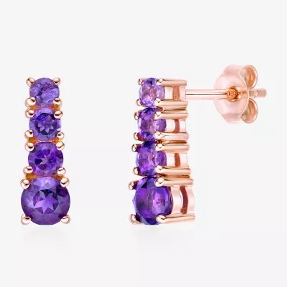 Genuine Semi Precious Stone Sterling Silver Drop Earrings