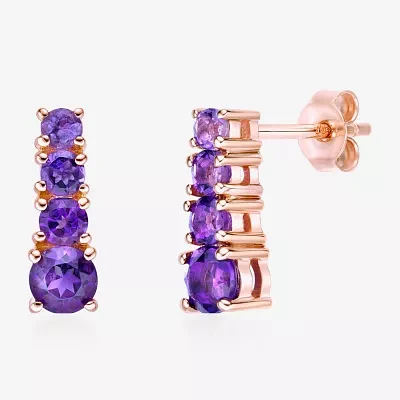 Genuine Semi Precious Stone Sterling Silver Drop Earrings
