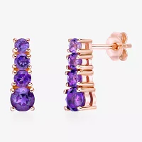 Genuine Semi Precious Stone Sterling Silver Drop Earrings