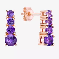 Genuine Semi Precious Stone Sterling Silver Drop Earrings