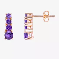 Genuine Semi Precious Stone Sterling Silver Drop Earrings