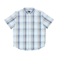 Smiths Workwear Mens Relaxed Fit Short Sleeve Button-Down Shirt