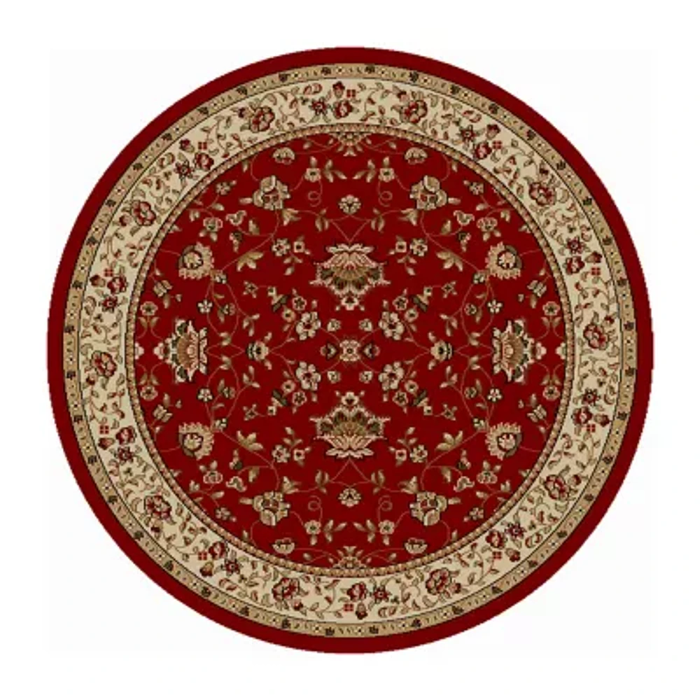 Como Terry Traditional Oriental Indoor Round Area Rug