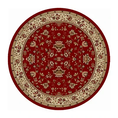 Como Terry Traditional Oriental Indoor Round Area Rug