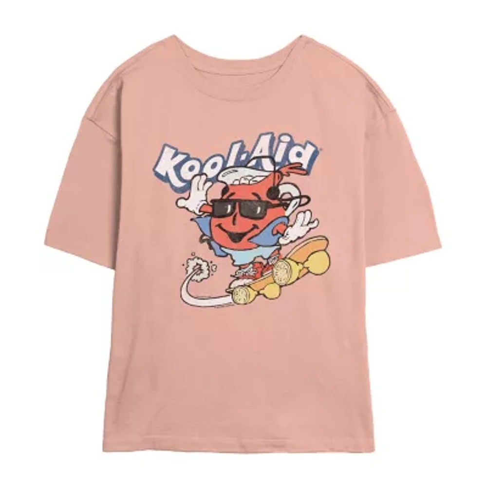 Juniors Kool-Aid Tee Womens Crew Neck Short Sleeve Graphic T-Shirt