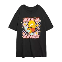 Juniors Wild Child Womens Crew Neck Short Sleeve The Simpsons Graphic T-Shirt
