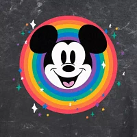 Juniors Disney Cropped Tee Womens Crew Neck Short Sleeve Mickey and Friends Mickey Mouse Graphic T-Shirt
