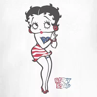 Juniors Womens Crew Neck Short Sleeve Betty Boop Graphic T-Shirt