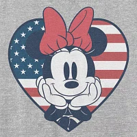 Juniors Womens Crew Neck Short Sleeve Mickey and Friends Minnie Mouse Graphic T-Shirt