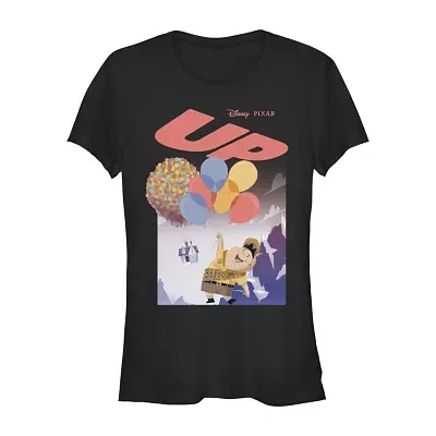 Juniors Pixar Up Russel Balloon Tee Womens Crew Neck Short Sleeve Graphic T-Shirt