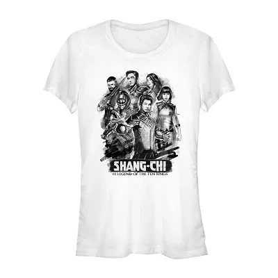 Juniors Womens Crew Neck Short Sleeve Marvel Shang-Chi Graphic T-Shirt