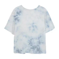 Juniors Disney A Hui Hou Cropped Tee Womens Crew Neck Short Sleeve Lilo & Stitch Graphic T-Shirt
